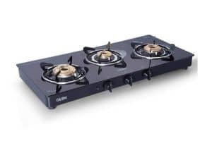 Glen 3 Burner Gas Stove Auto Ignition with SS Drip Tray